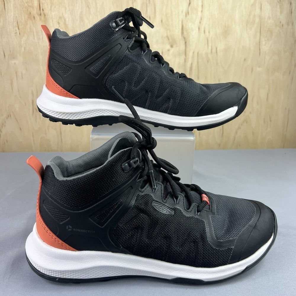 KEEN Explore Vent Women's Hiking Shoes 7.5 Black Orange Comfort 1022304